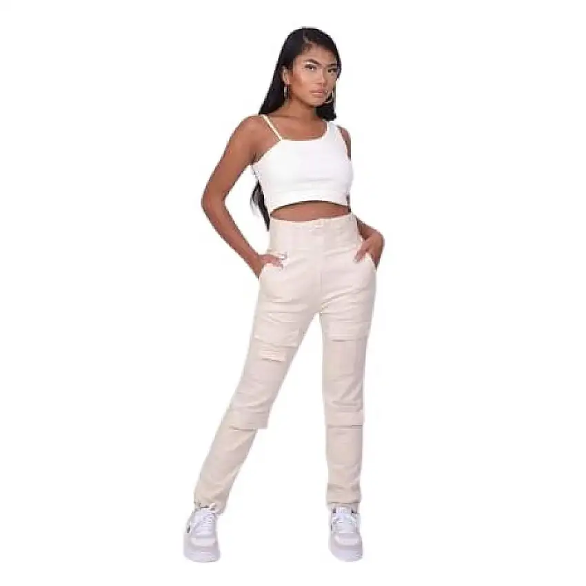 Pantaloni donna multitasche a vita alta Project X Paris