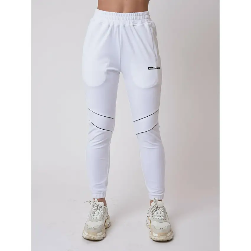 Pantaloni da jogging basic con piping a contrasto donna Project X Paris