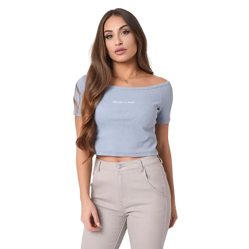 T-shirt da donna con spalle scoperte Project X Paris