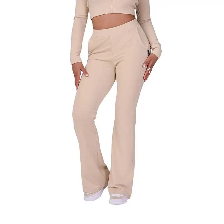 Pantaloni svasati a coste con triplo logo da donna Project X Paris