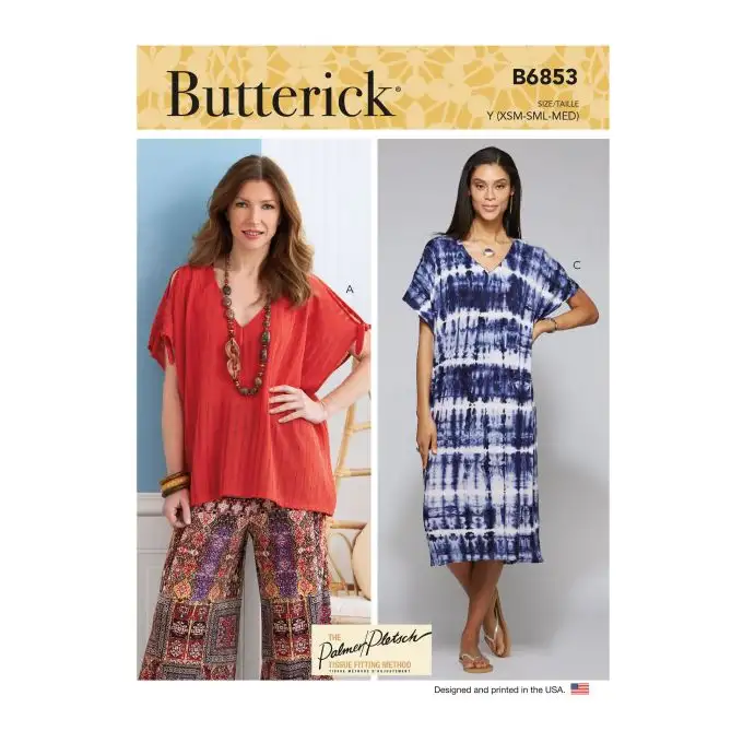 Patron Butterick B6853Y abito top camicetta donna 34-42