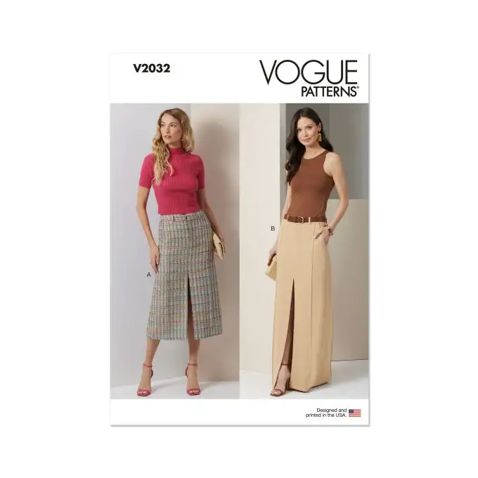 Modello Vogue V2032Y5 Donna Gonna spacco davanti 46 al 54
