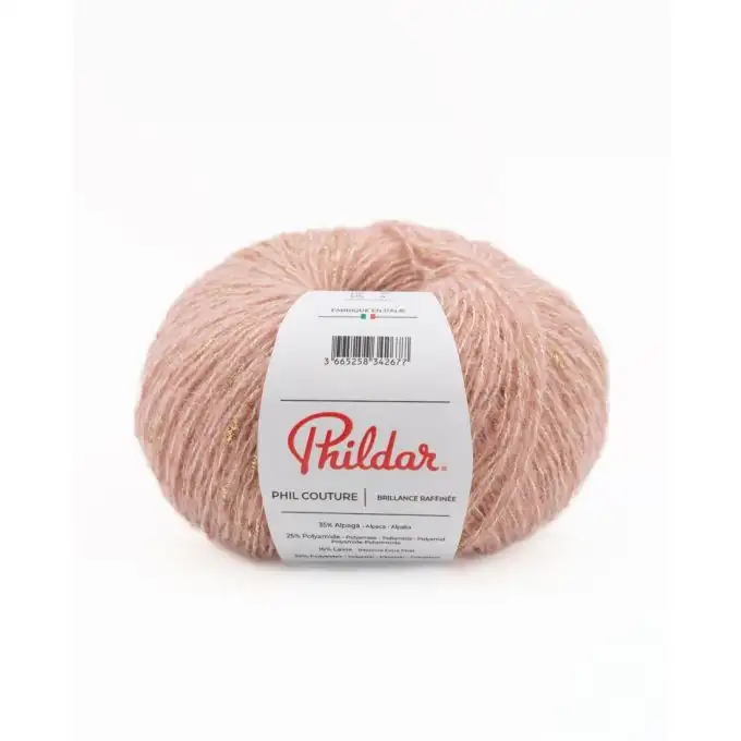 Pelota di filato da maglieria Couture rosée - Phildar