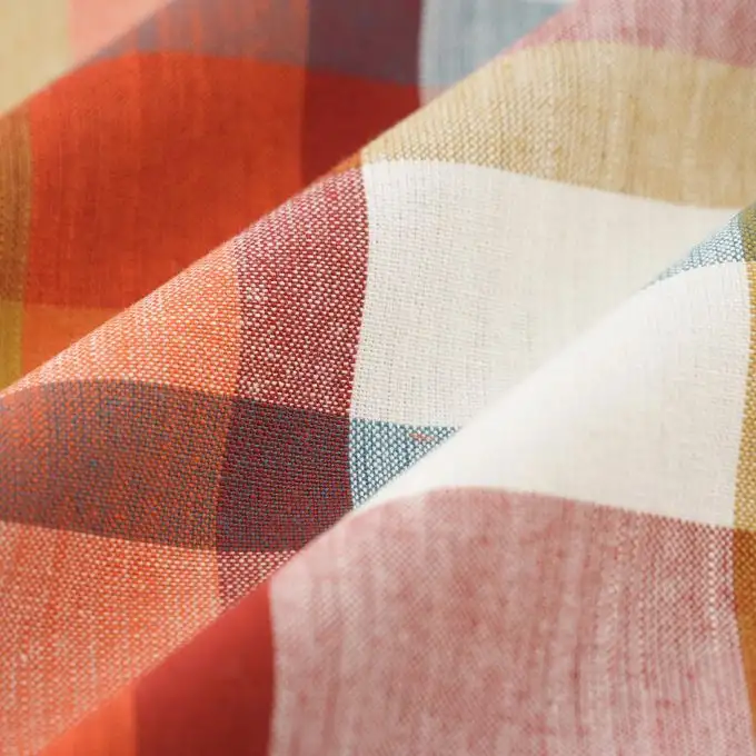 Tessuto tessuto tinta quadri rosso verde blu