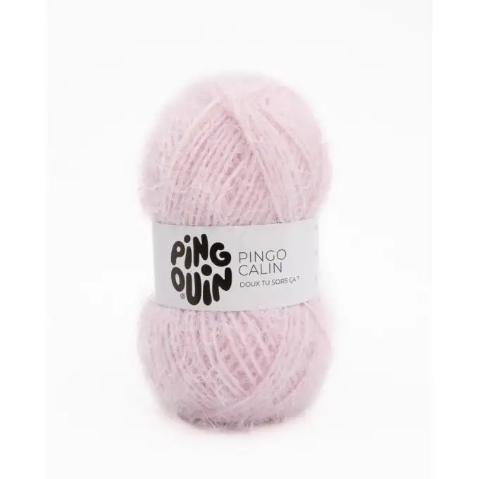 Gomitolo di filato per maglieria Câlin rosa pallido - Pingouin