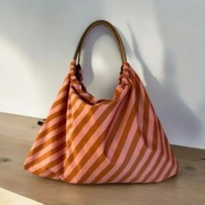 Kit sac a cucire Bichi righe bicolori reversibile - Miyako