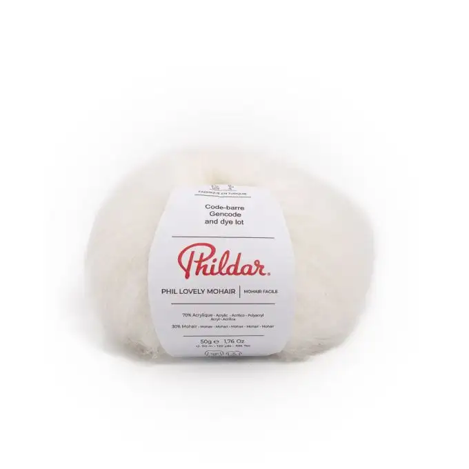 Pelote di filato Phildar Lovely Mohair ecru