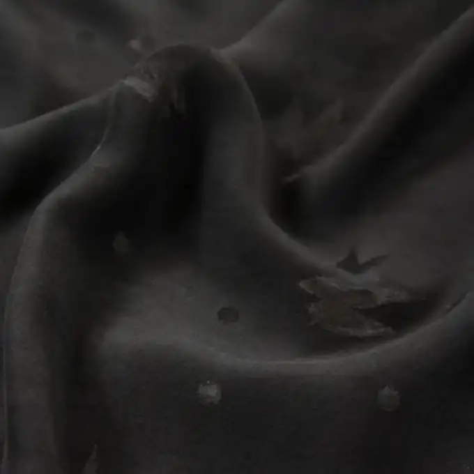 Tessuto jacquard in viscosa Streli nero liquirizia - Eglantine e Zoé