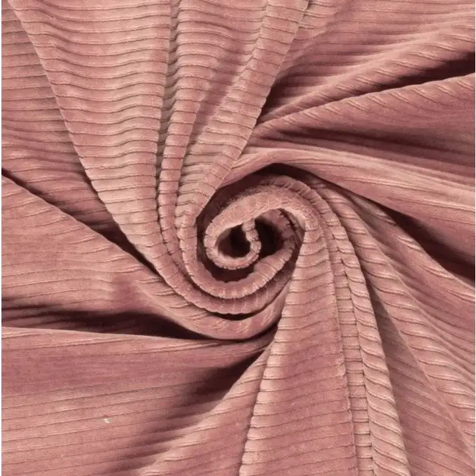 Maglina jersey velluto a coste stretch cotone rosa