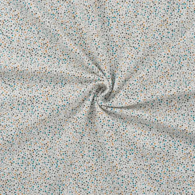 Maglia jersey cotone stampata piccoli pois multicolore