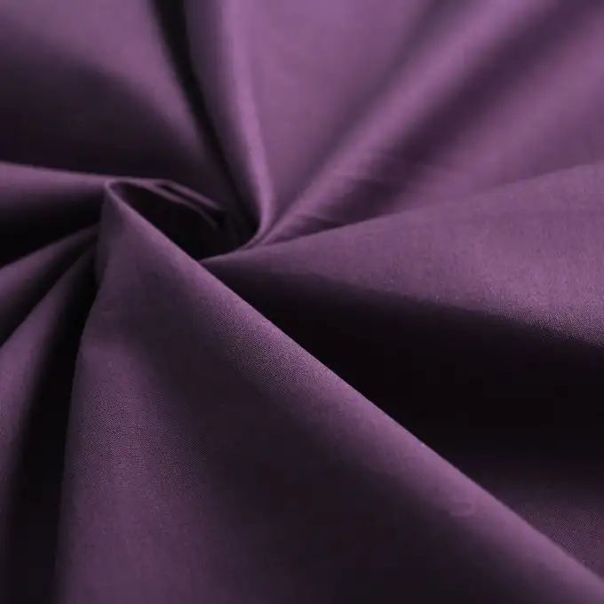 Tessuto popeline cotone unito Poppie viola scuro