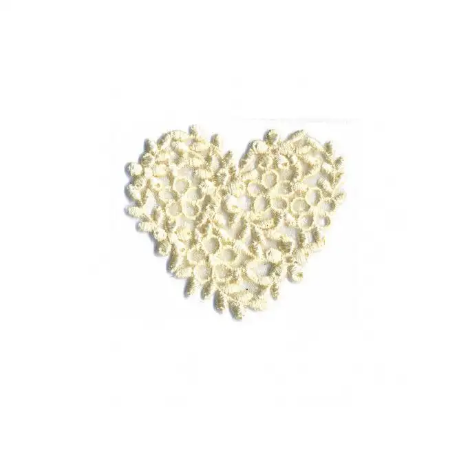 Toppa Termoadesiva Cuore ricamato 4 x 4,5 cm - Mediac