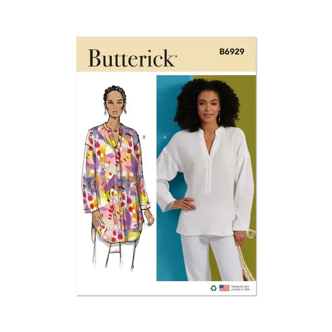 Modello Butterick B6929B5 Camicia,Top,Blusa Donna 36-44