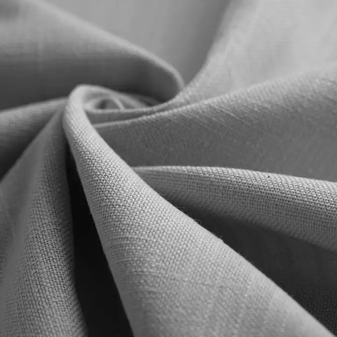 Tessuto tela effetto lino grigio topo