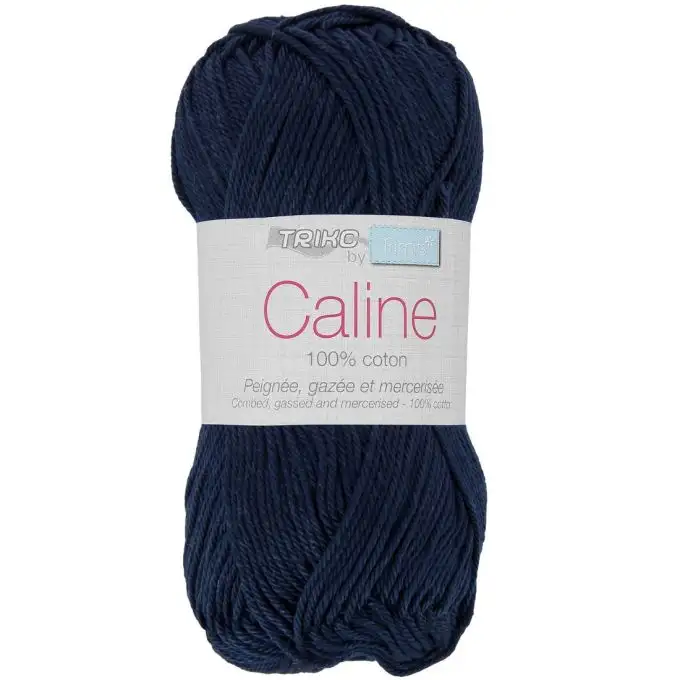 Gomitolo filato Caline 50g 100% cotone mercerizzato - Col. 147 Blu notte