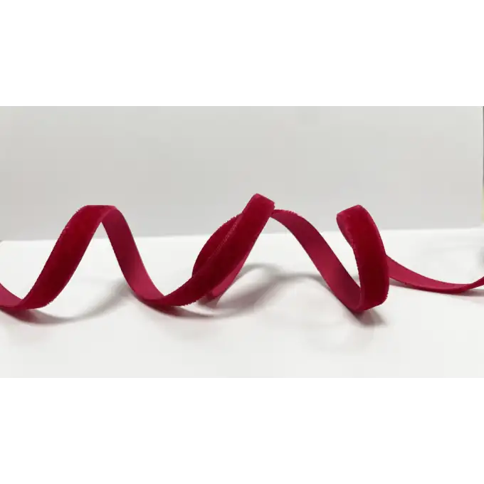 Nastro in velluto lampone 9mm