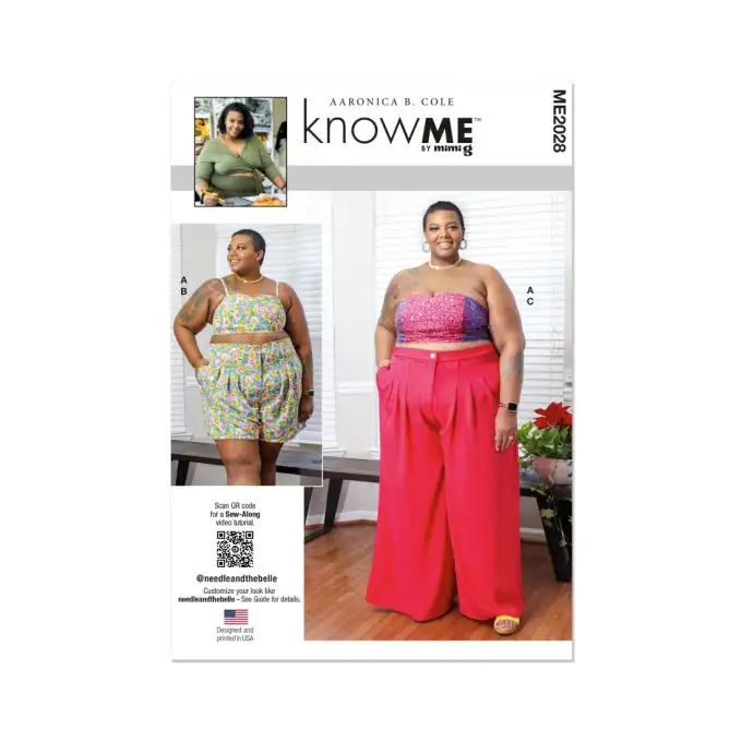 Modello Know Me ME2028FH top corto con taglie coppa c d dd pantaloncini e pantaloni per donne 56-66