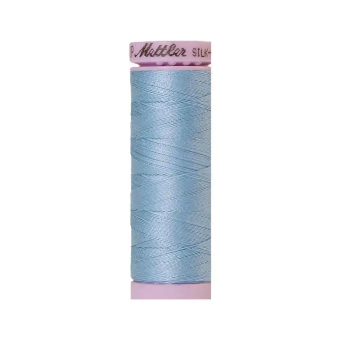 Bobina di filo mettler silk finish cotone 150m blu cielo col 0272