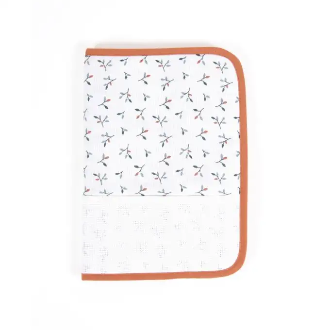 Copriquaderno salute foglia arancione punto croce