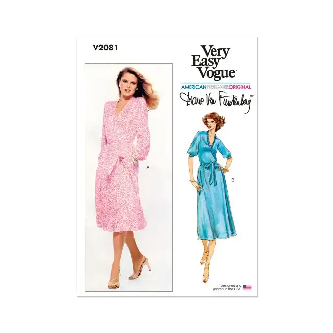 Modello Vogue V2081B5 Donna Abito portafoglio 36 a 44