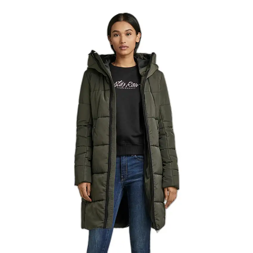 Parka lungo trapuntato da donna con cappuccio G-Star