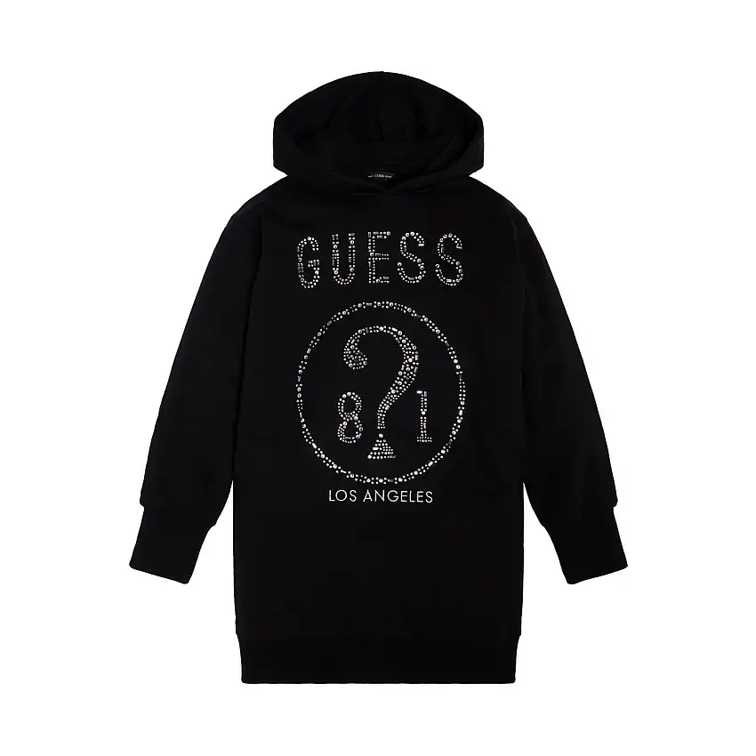 Felpa da ragazza con cappuccio Guess French Terry