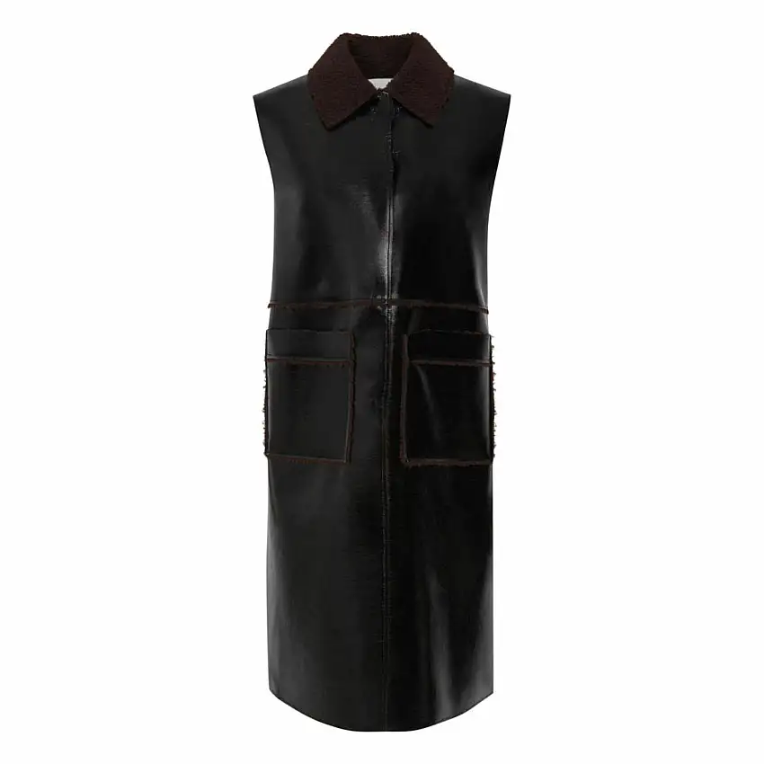 Abito da donna in pelle di media lunghezza Ichi Ihforani