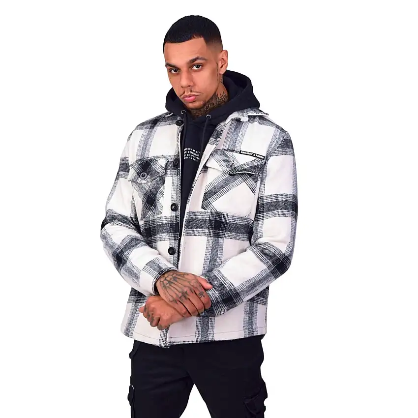 Sovracamicia unisex con maxi motivo a quadri sullo sfondo Project X Paris