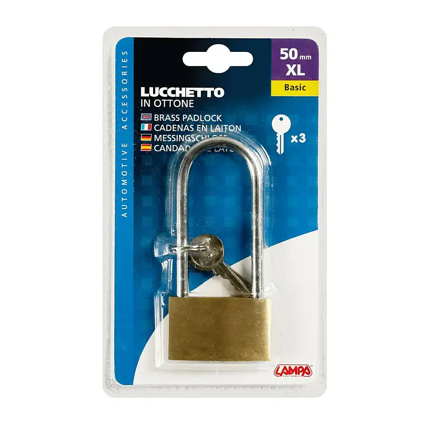 Lucchetto in ottone Lampa Basic 50 mm XL [Misura XL]