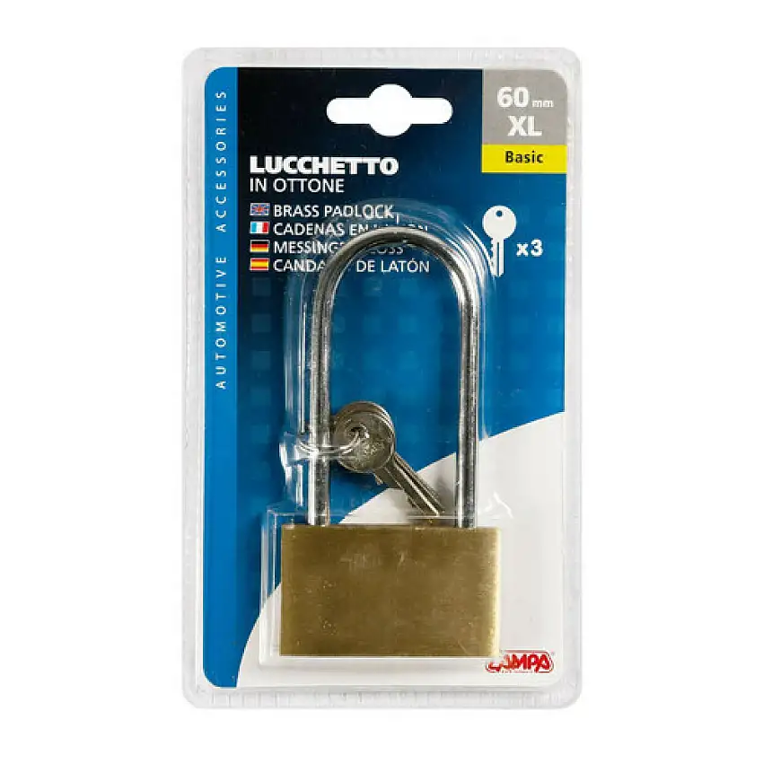 Lucchetto in ottone Lampa Basic 60 mm XL [Misura XL]