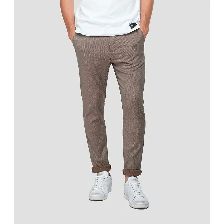 Pantaloni slim fit in elegante viscosa stretch Replay business