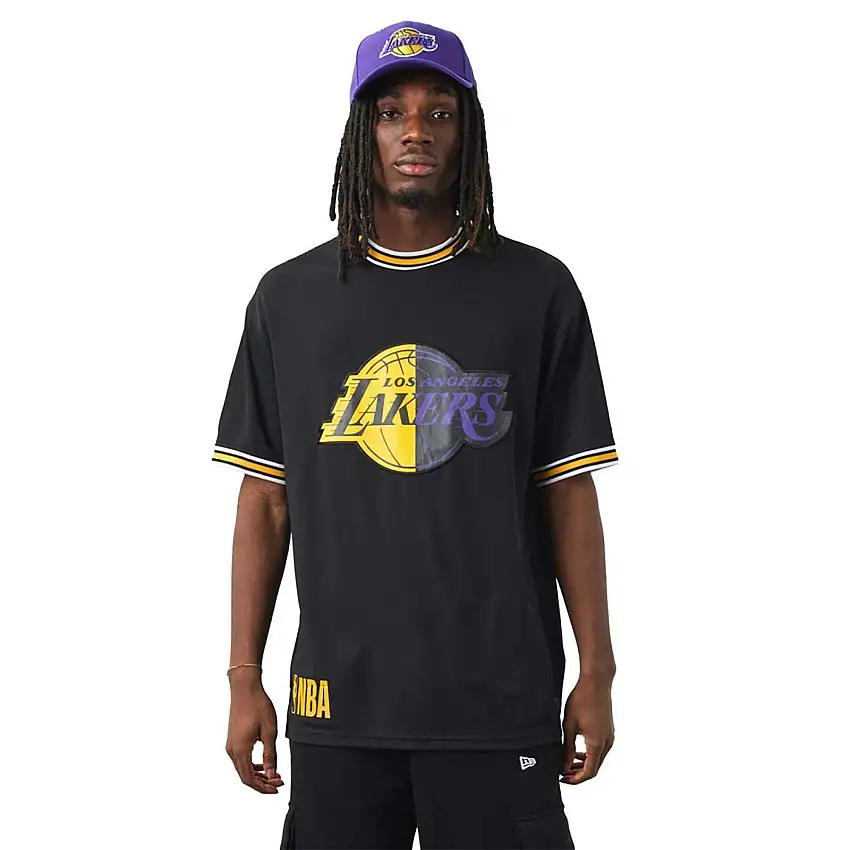 T-shirt oversize con logo Los Angeles Lakers