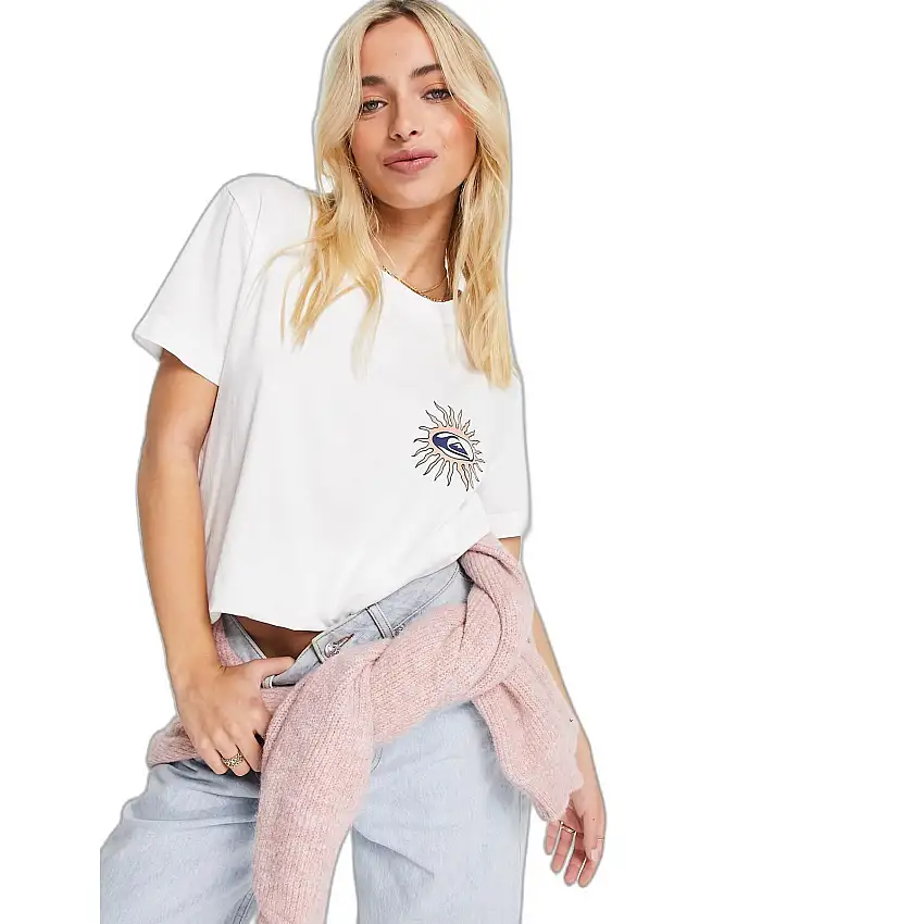 Maglietta corta da donna Quiksilver Stm Back Print