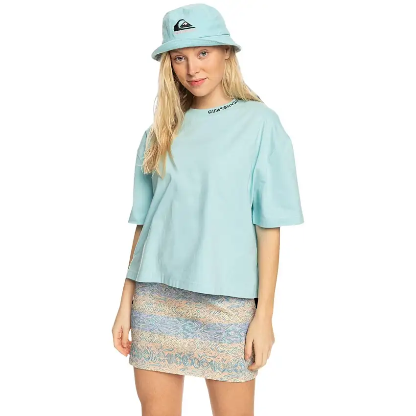 Maglietta da donna Quiksilver Stm Boyfriend Crop Logo