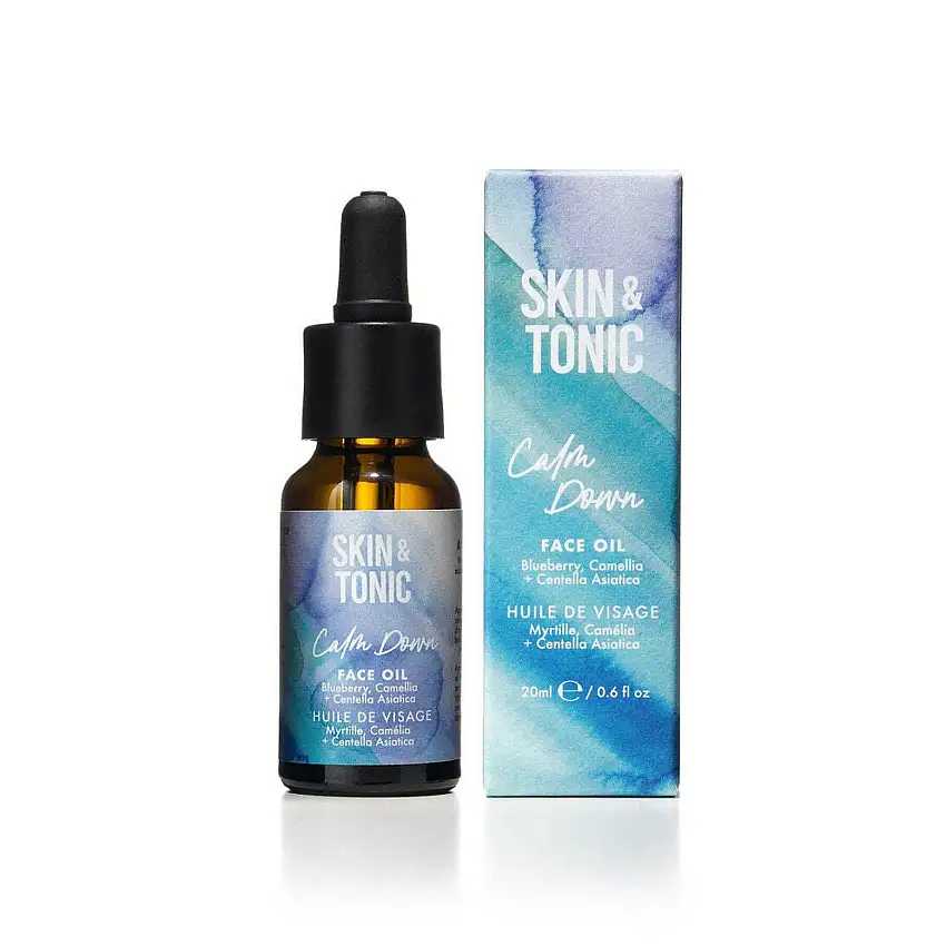 Olio viso vegano con 6 oli ed estratti selezionati Skin & Tonic Calm Down 20 ml [Misura 20 ml]