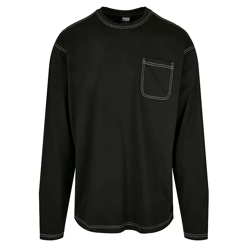 Maglietta a maniche lunghe Urban Classics Oversized Contrast Stitch