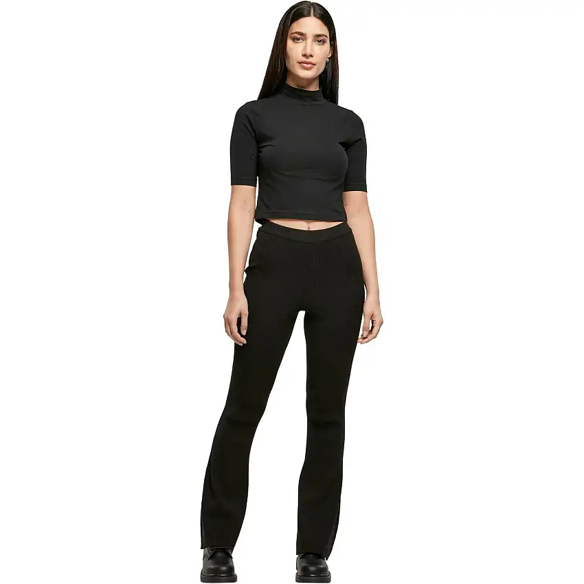 Leggings da donna Urban Classics Rib Knit Bootcut