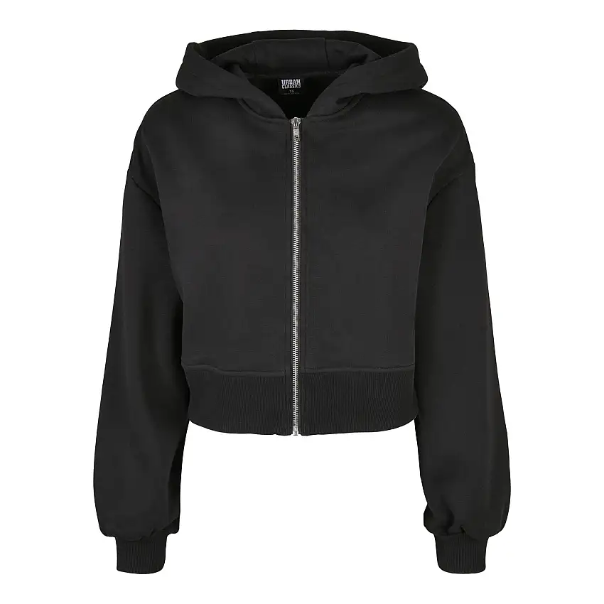 Felpa corta da donna con cappuccio e zip Urban Classics Oversized GT