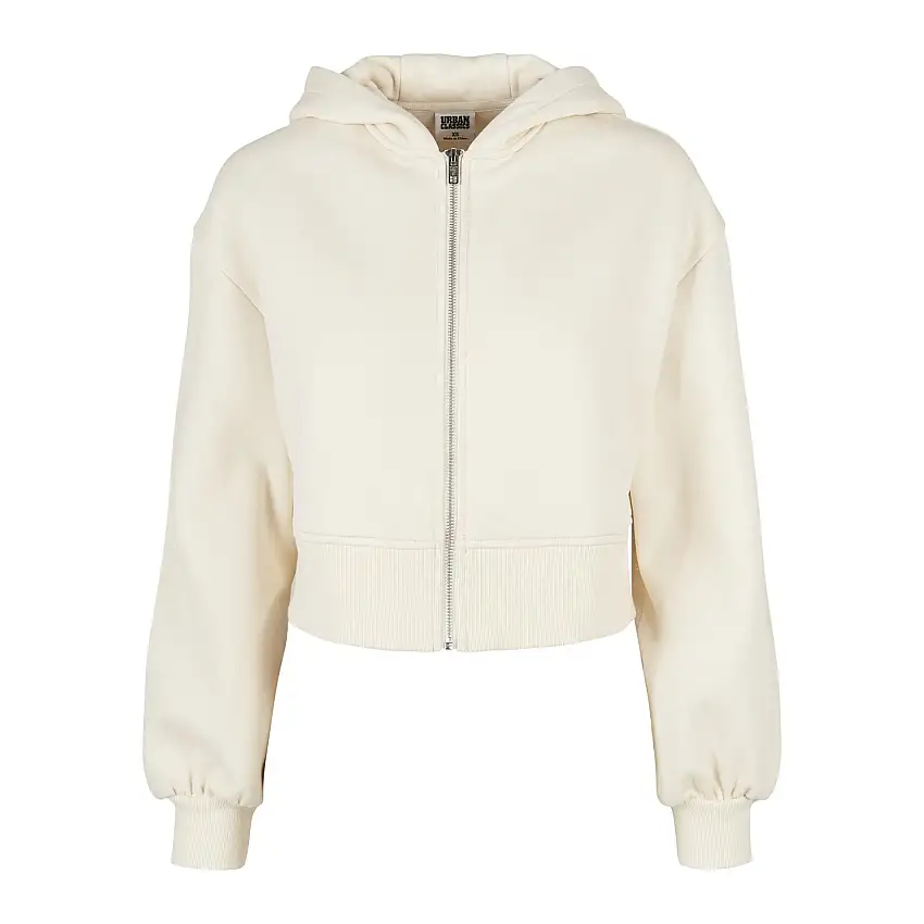 Felpa a girocollo corto con zip donna Urban Classics Oversized