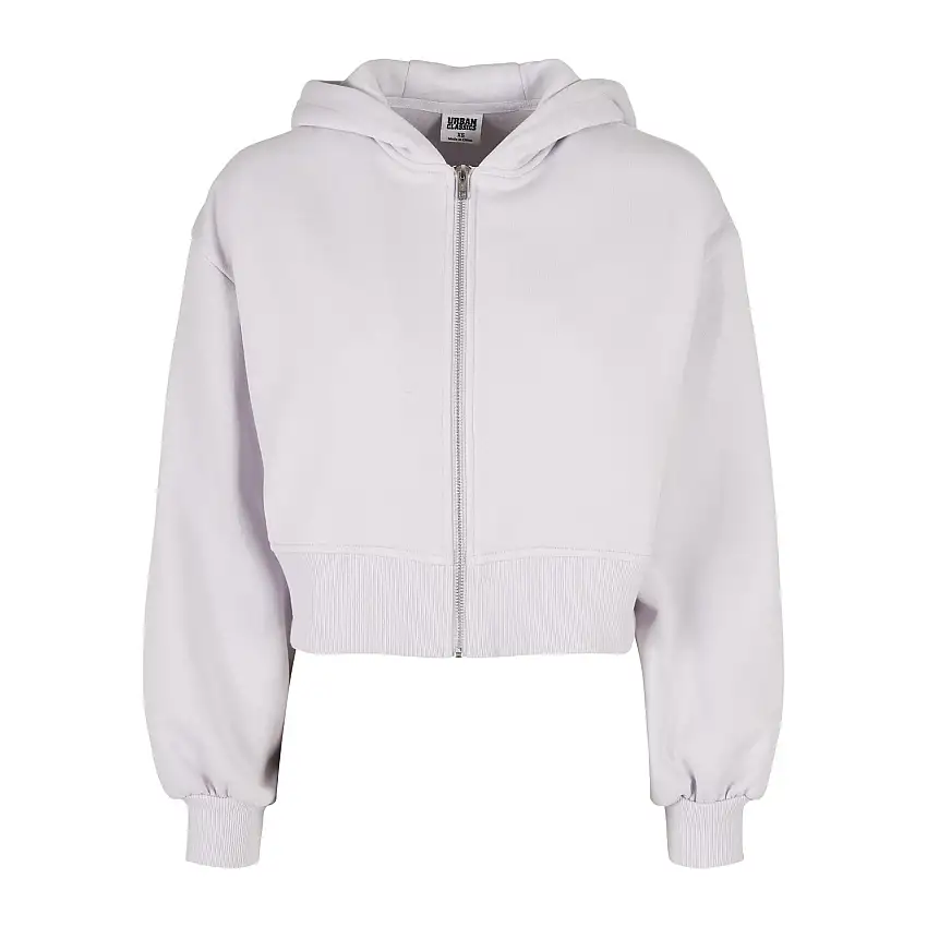 Felpa corta da donna con cappuccio e zip Urban Classics Oversized