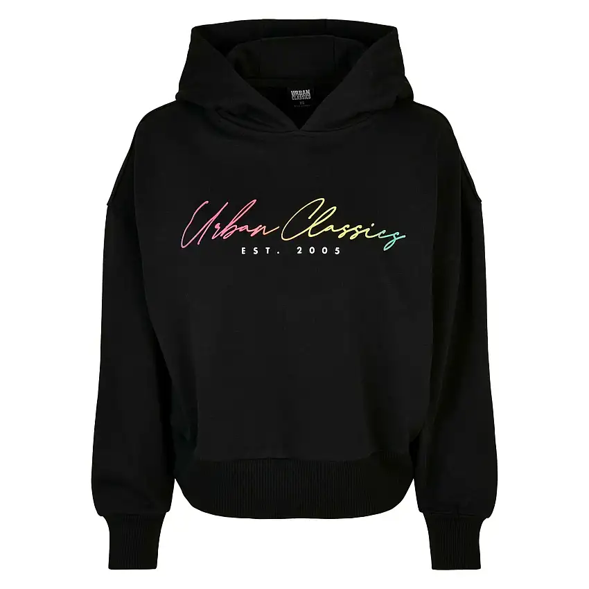 Felpa con cappuccio da donna Urban Classics oversize Rainbow