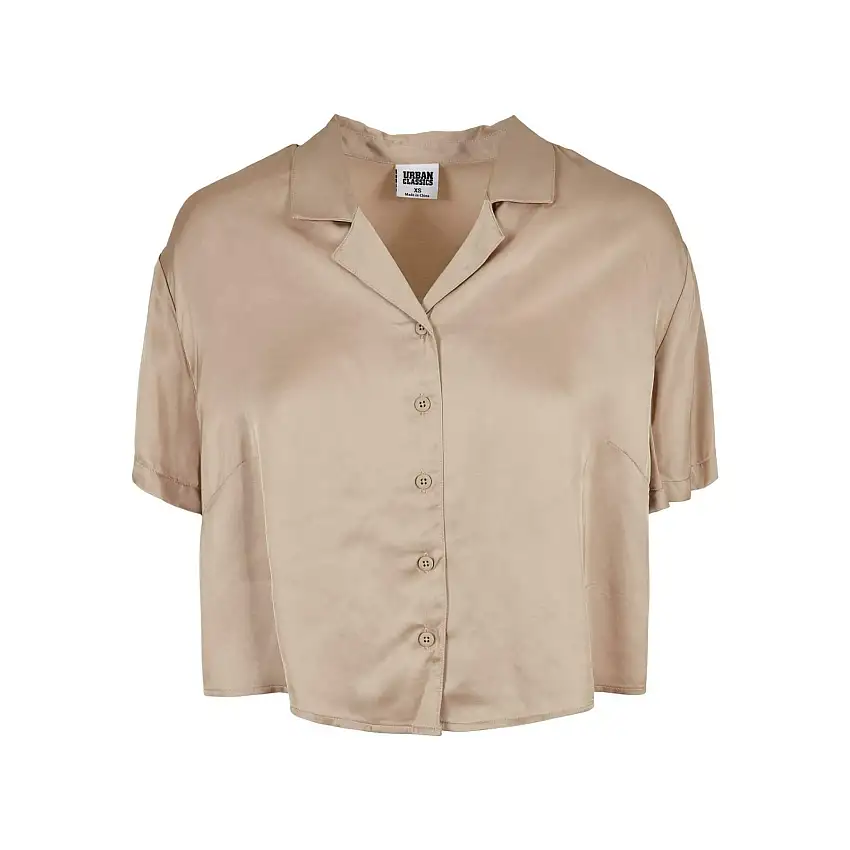 Camicia da donna a maniche corte Urban Classics Viscose Satin Resort