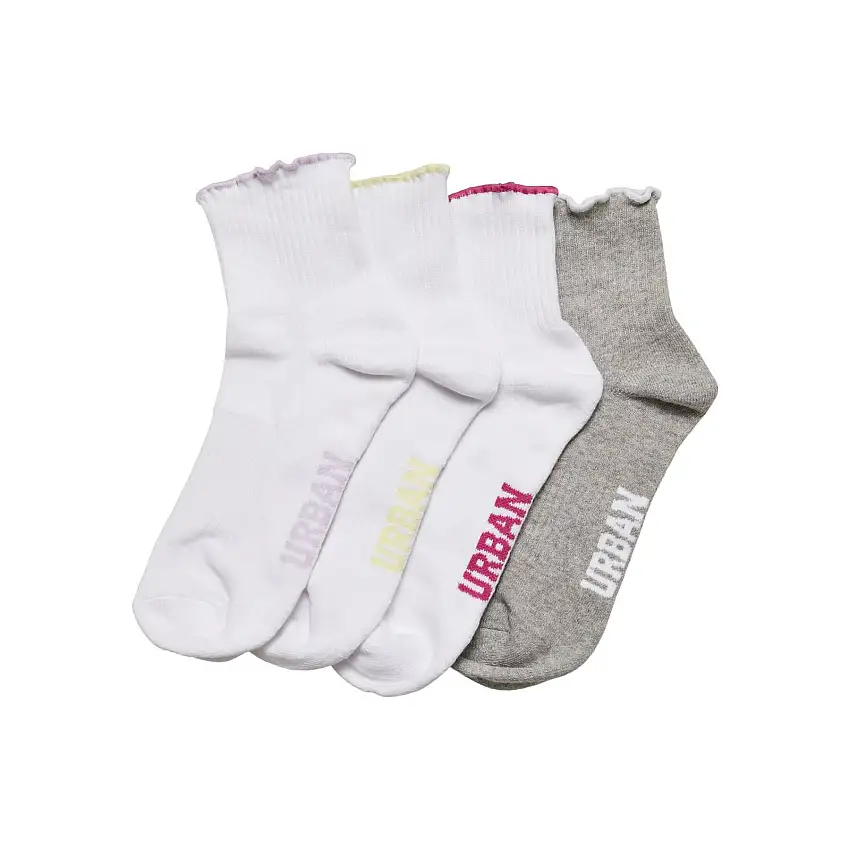 Paio di calze da donna Urban Classics Multicolor Small Edge (x4)