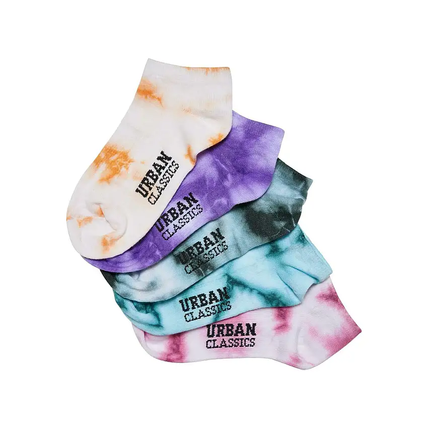 Confezione da 5 paia di calzini Urban Classics Tie Dye Invisible