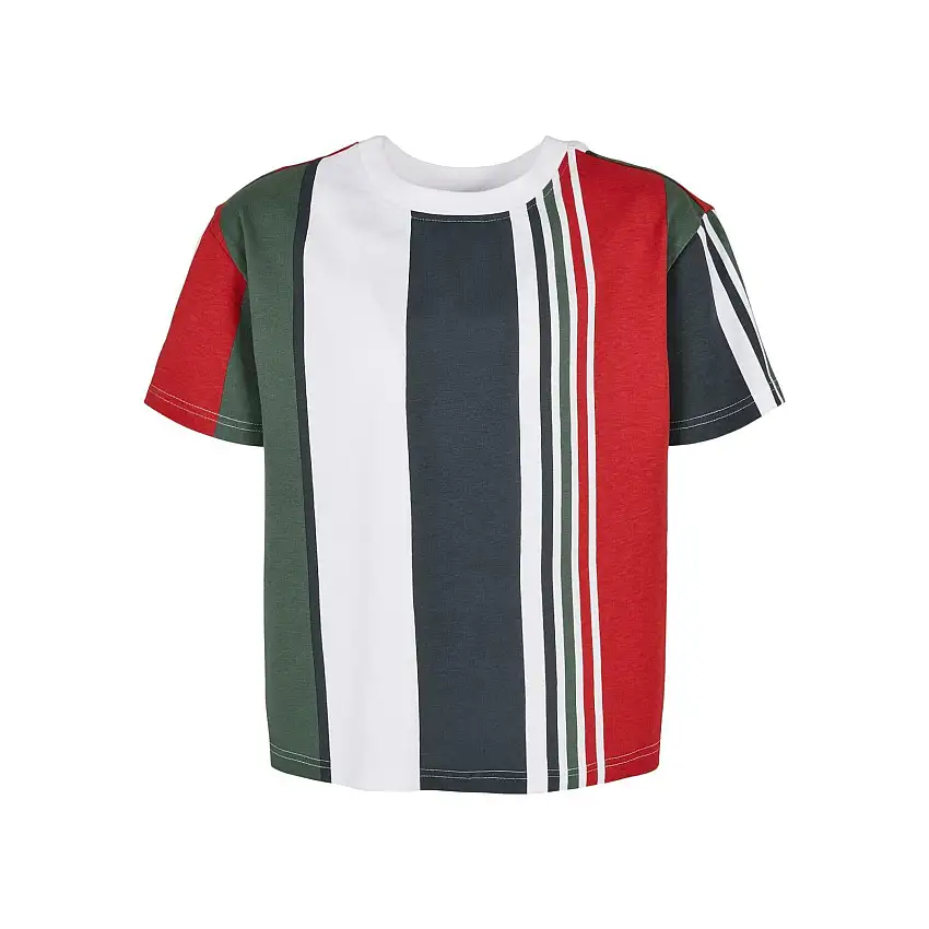 T-shirt a righe grandi per bambini Urban Classics Oversized AOP